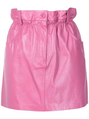 Andrea Bogosian Declan I leather mini skirt - Pink