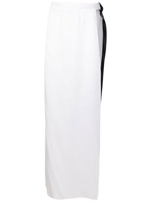 Andrea Bogosian Delaney side-slit straight skirt - White