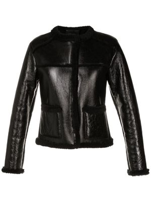 Andrea Bogosian Dinka collarless leather jacket - Black