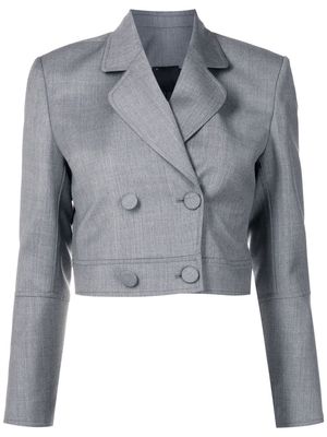 Andrea Bogosian double-breasted cropped wool jacket - Grey