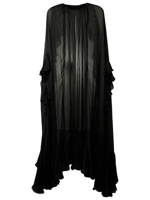 Andrea Bogosian draped sheer maxi dress - Black