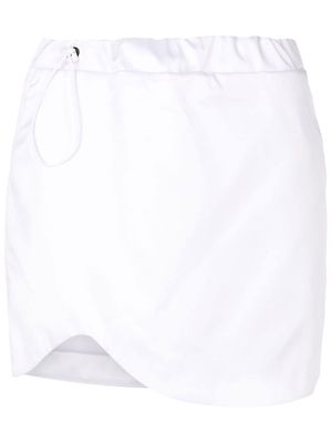 Andrea Bogosian drawstring mini skirt - White