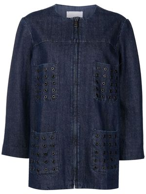 Andrea Bogosian Driela zip-up denim jacket - Blue