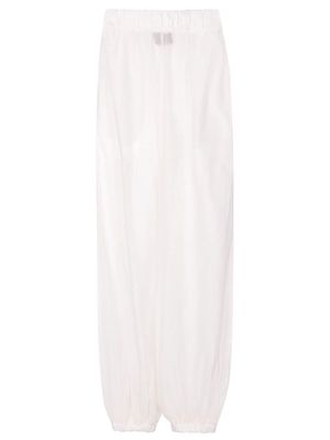 Andrea Bogosian elasticated-waist tapered trousers - White