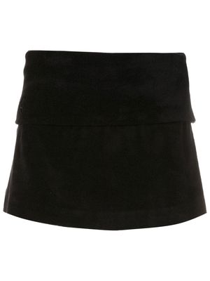 Andrea Bogosian foldover-detail mini skirt - Black