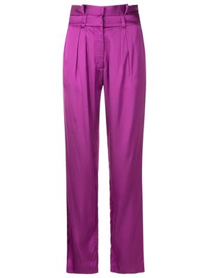 Andrea Bogosian high-rise paperbag trousers - Purple