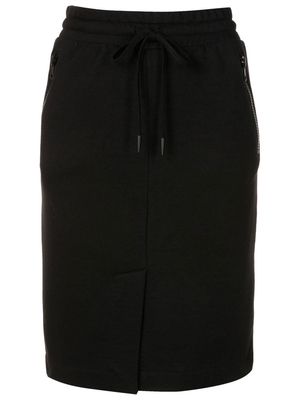 Andrea Bogosian high-waist drawstring midi skirt - Black