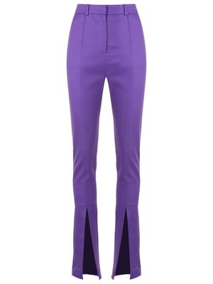 Andrea Bogosian high-waist front slit trousers - Purple