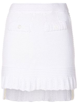 Andrea Bogosian knitted mini skirt - White