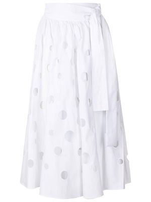 Andrea Bogosian Midi Cinira skirt - White