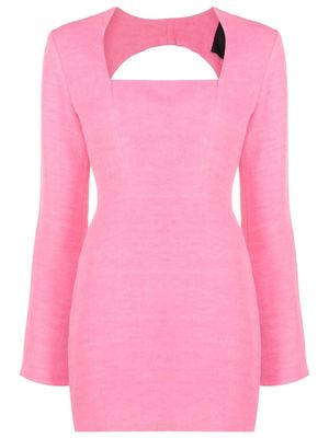 Andrea Bogosian open back fitted mini dress - Pink