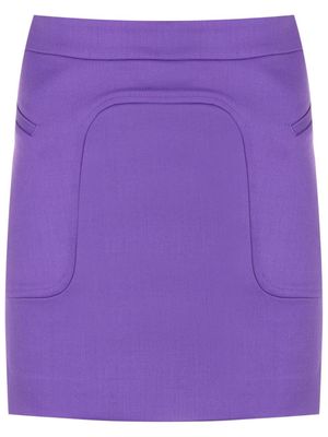 Andrea Bogosian panel-design wool mini skirt - Purple