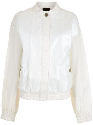 Andrea Bogosian panelled bomber jacket - White