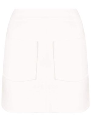 Andrea Bogosian patch-pocket high-waist mini skirt - White