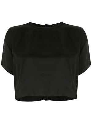Andrea Bogosian silk round-neck blouse - Black