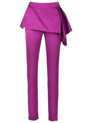 Andrea Bogosian skirt-overlay trousers - Purple