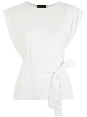 Andrea Bogosian tie-waist cotton T-Shirt - White