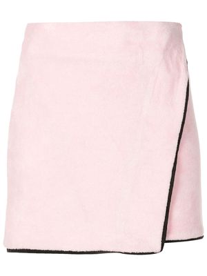 Andrea Bogosian towelling mini wrap skirt - Pink