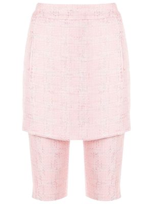 Andrea Bogosian tweed layered shorts - Pink