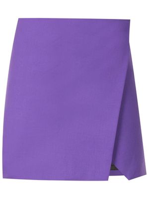 Andrea Bogosian wool wrap mini skirt - Purple