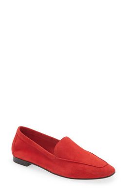 andrea carrano Suede Moccasin in Red Suede