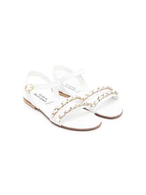 Andrea Montelpare Andrea chain-link detail sandals - White