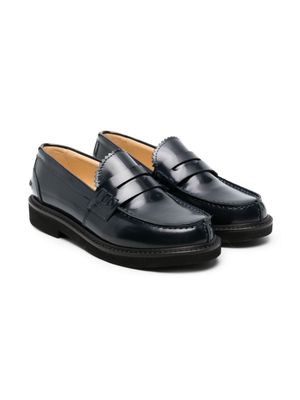 Andrea Montelpare penny-slot leather loafers - Blue