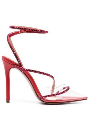 Andrea Wazen pointed 70mm heeled sandals - Red