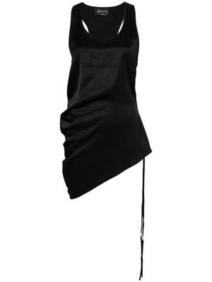 Andrea Ya'aqov asymmetric cotton tank top - Black