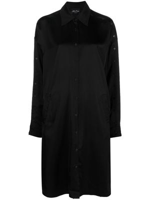 Andrea Ya'aqov buttoned-sleeve shirt dress - Black