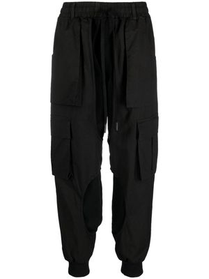 Andrea Ya'aqov cargo cotton track pants - Black