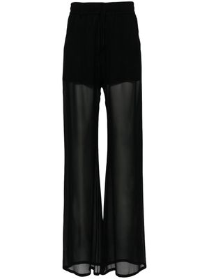 Andrea Ya'aqov drawstring wide-leg trousers - Black