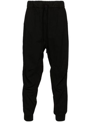 Andrea Ya'aqov drop-crotch cotton track pants - Black