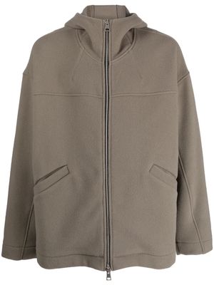 Andrea Ya'aqov hooded felted jacket - Brown