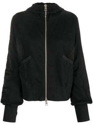 Andrea Ya'aqov hybrid zip-up hoodie - Black