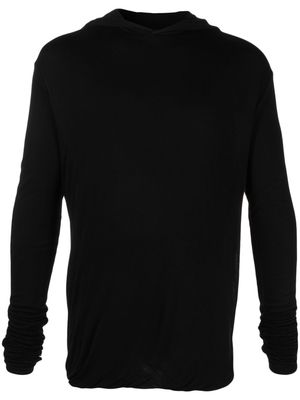 Andrea Ya'aqov long-sleeve hooded jumper - Black