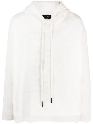 Andrea Ya'aqov long-sleeve knitted hoodie - White