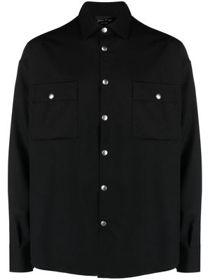 Andrea Ya'aqov long-sleeve press-stud shirt - Black