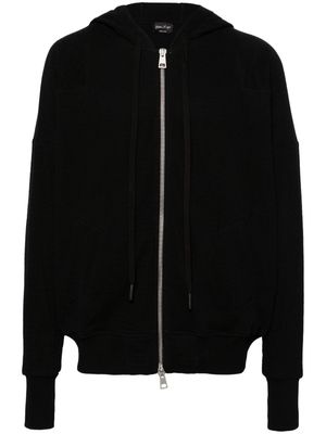 Andrea Ya'aqov mesh cotton hoodie - Black