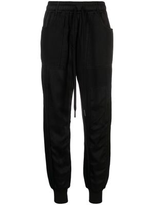 Andrea Ya'aqov panelled cotton track pants - Black