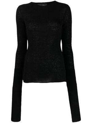 Andrea Ya'aqov round-neck fine-knit jumper - Black