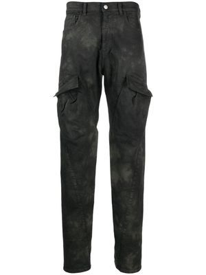 Andrea Ya'aqov slim-cut denim cargo trousers - Black