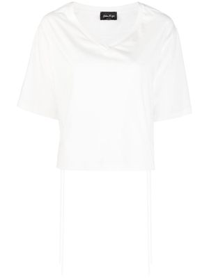 Andrea Ya'aqov V-neck short-sleeved top - White
