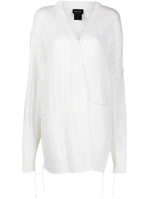 Andrea Ya'aqov wide-sleeves drawstring cardigan - White