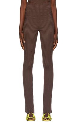 ANDREADAMO Brown Cut-Out Trousers