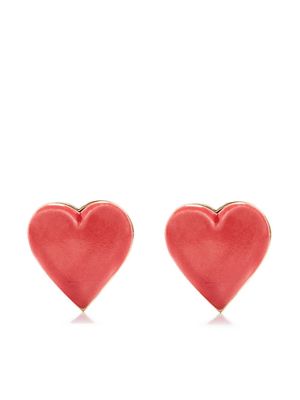 Andres Gallardo heart pendant earrings - Red