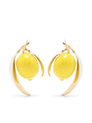 Andres Gallardo Lemon drop ceramic earrings - Gold