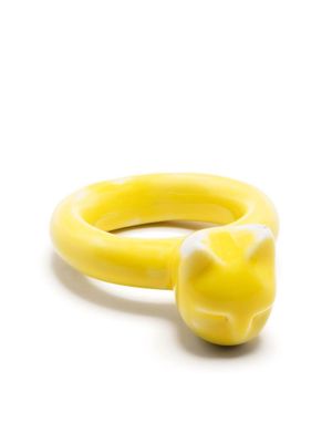Andres Gallardo porcelain kitty ring - Yellow