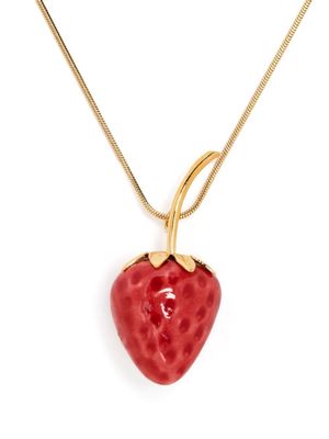 Andres Gallardo strawberry pendant necklace - Red