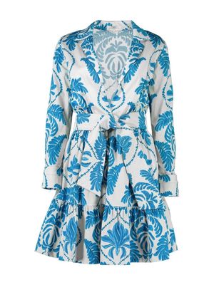 ANDRES OTALORA Postales cotton minidress - Blue